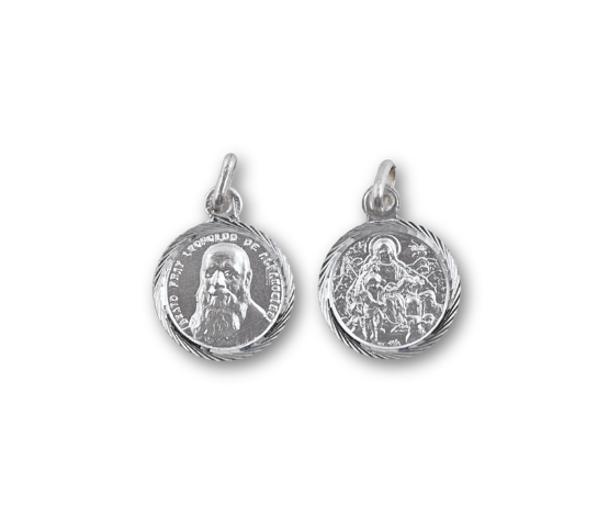 MEDALLA PLATA DIVINA PASTORA Y FRAY LEOPOLDO